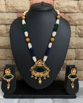 Traditional Antique Golden Peacock Style Pendant Necklace Set By Gehna Shop Antique Golden Necklace Sets